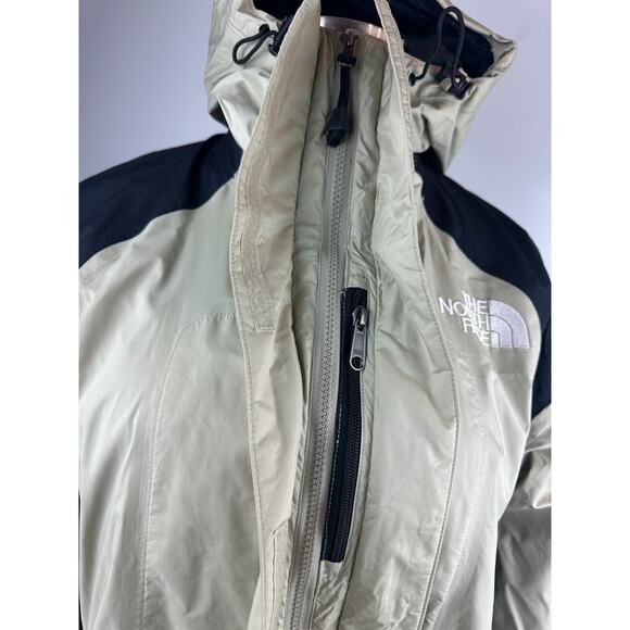 The North Face Gore Tex Light Parka Jacket Shell Beige Black Women's Size Large - Picture 5 of 16